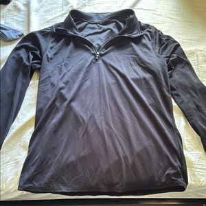 Black Quarter-Zip Pullover